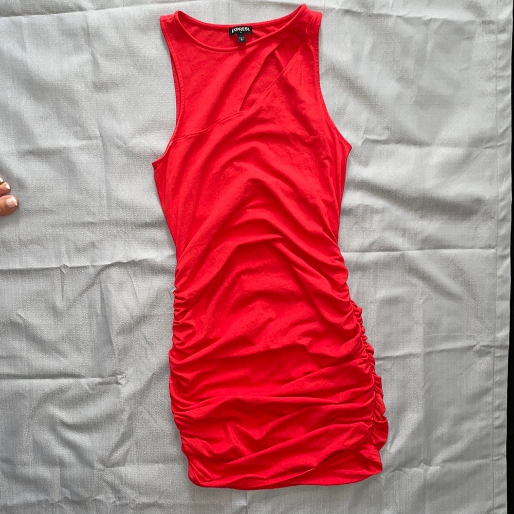 Size small express orange bodycon dress